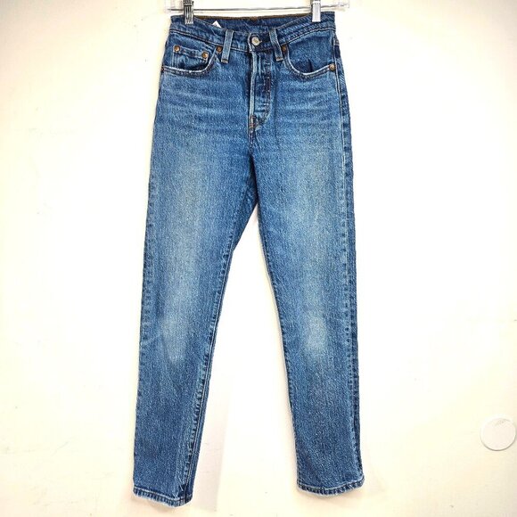 Vintage Levi’s 501 Red Tag Button Fly Denim Jeans Skinny Denim Jeans - Picture 2 of 8